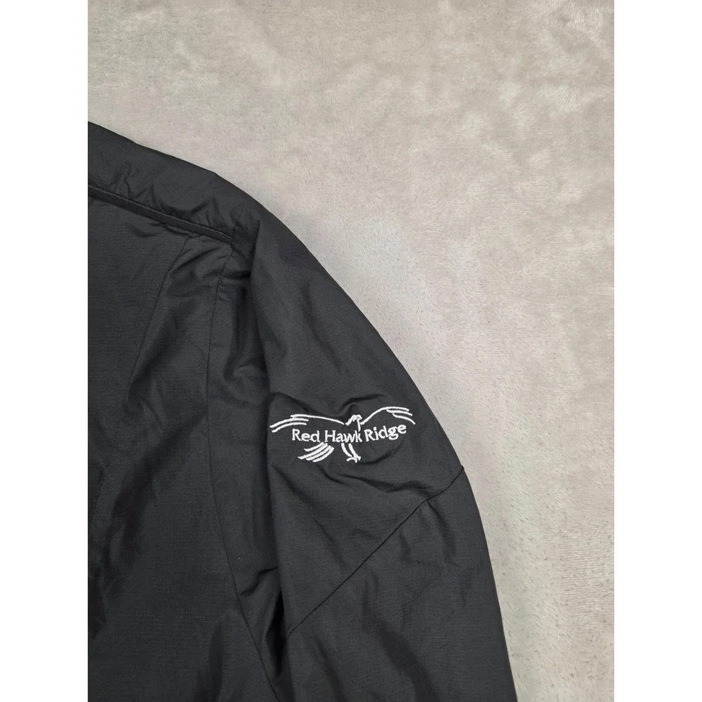 Adidas Golf Jacket Mens XXL Black ClimaProof Red Hawk Ridge Full Zip Windbreaker